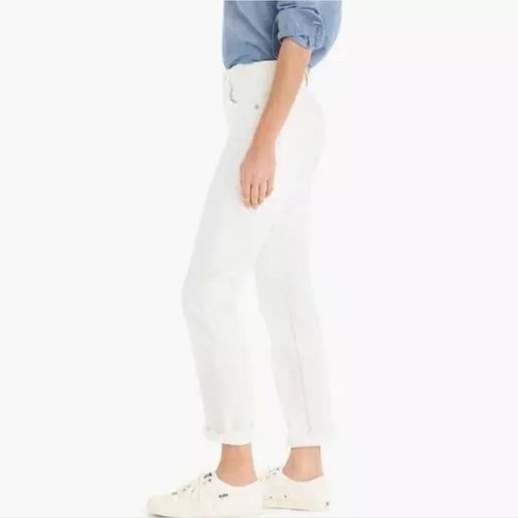 J. CREW Slim Broken-In Boyfriend Jeans In White 30 - Picture 9 of 12